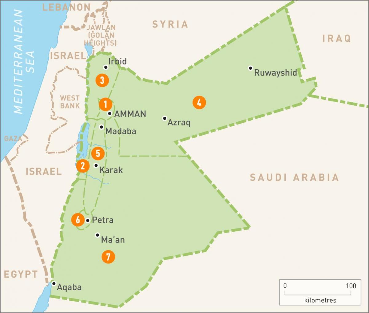 Amman Jordan na karti