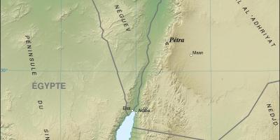 Karta Jordan Petra pokazuje